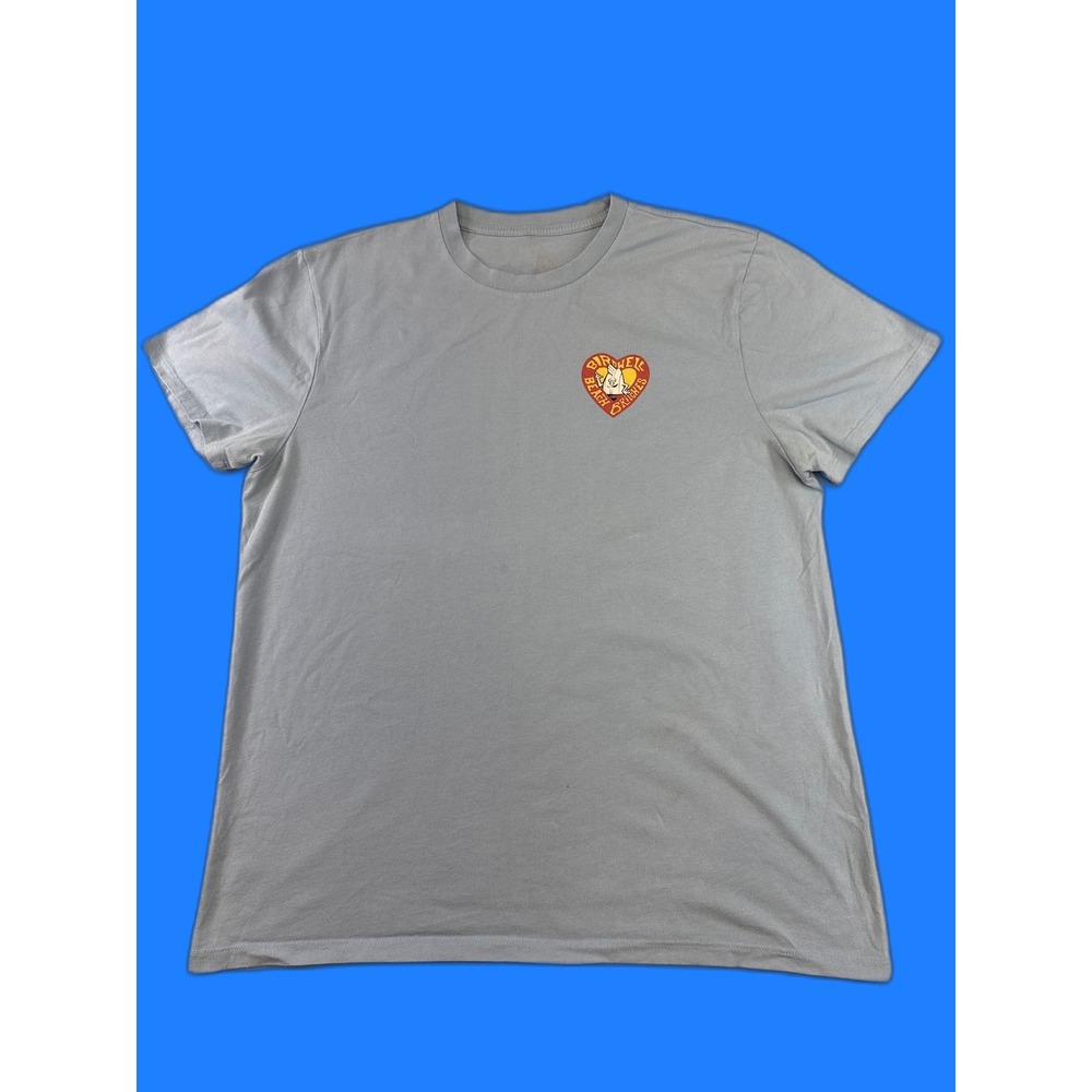 Birdwell Beach Britches Graphic Tee L Gray Cotton Regular Fit Short Sleeve